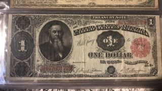 1891 Series $1 One Dollar Treasury Star Red Seal Note Tillman And Morgan