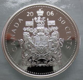 2006 Canada 50 Cents Proof Silver Half Dollar Heavy Cameo Coin