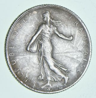 Silver - World Coin - 1916 France 2 Francs - World Silver Coin 9.  9 Grams 762