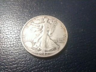 1942 S Usa Liberty Walking Silver Half Dollar Coin 50 Cents Piece Bullion Us Htf