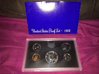 1968 S Us Proof Set - 5 Coin Set With.  40 Silver Half