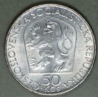 Czeckoslovakia 1970 50 Korun Silver Coin