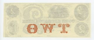 1800 ' s $2 The Corn Exchange Bank - Waupun,  WISCONSIN Note 2