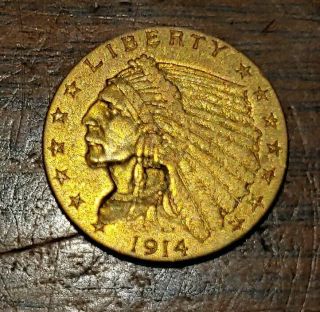 1914 $2.  50 Gold Indian Quarter Eagle - Usa