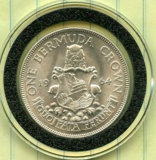 1964 Bermuda Crown Silver Bu Coin.  Starts@ 2.  99