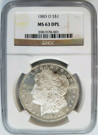 1883 O Silver Morgan Dollar Ngc Ms 63 Dpl Deep Mirrors Proof Like Pl Dmpl Coin