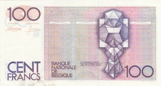 100 FRANCS VERY FINE,  BANKNOTE FROM BELGIUM 1982 - 94 PICK - 142 2