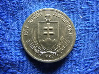 Slovakia 5 Korun 1939,  Km2