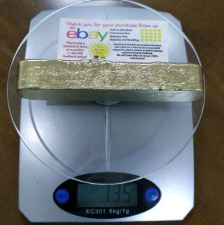 735 Grams Scrap Gold Bar For Gold Recovery Melted Different Computer Pins 1 Bar