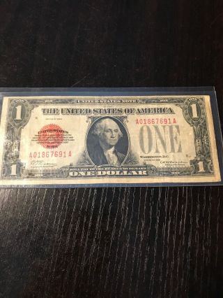 1928 $1 Red Seal Legal Tender Note Highest Serial Number