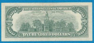 $100 1966 - A SCARCE RED SEAL LEGAL TENDER UNITED STATES NOTE VERY FINE 4