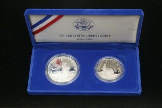 1986 United States Liberty Coins Liberty Dollar & Half Dollar Proof Set.  900