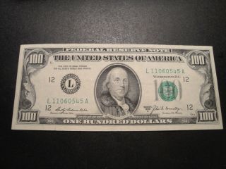 (1) $100.  00 Series 1969 - A Federal Reserve Note Xf Ccirculated