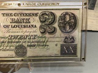 Citizens Bank Of Louisiana $20 Note,  Appears CU,  Problem - 2
