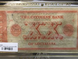 Citizens Bank Of Louisiana $20 Note,  Appears CU,  Problem - 6