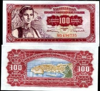 Yugoslavia 100 Dinara 1955 P 69 Unc
