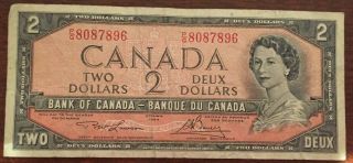 1954 - $2 Canada Bank Note - Canadian Two Dollar Bill - Pg8087896