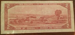 1954 - $2 Canada Bank Note - Canadian Two Dollar Bill - PG8087896 2