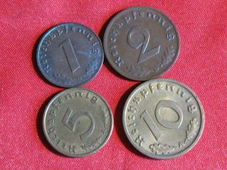 4German NAZI COINS YEAR SET 1937 2