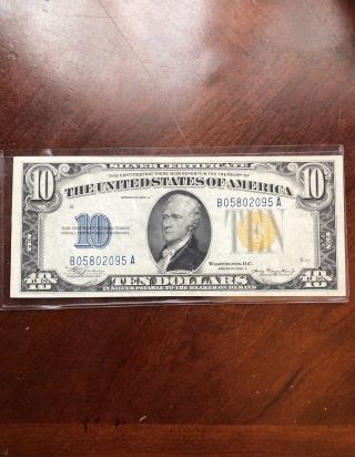 1934a $10 North Africa Emergency Issue Silver Certificate - Near Unc