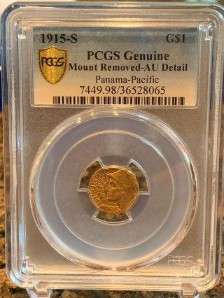 1915 - S Gold Panama - Pacific Coin Au Detail Pcgs