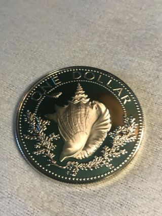 1974 Bahama Islands,  One Dollar - Silver Proof Coin (463)