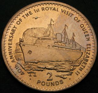 Gibraltar 2 Pounds 1994 - Virenium - 1st Royal Visit To Gibraltar - Aunc 3429 ¤