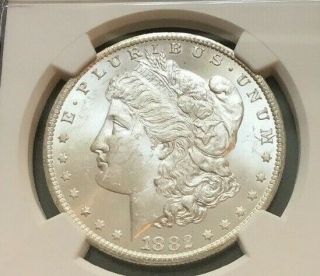 1882 Cc Silver Morgan Dollar Ngc Ms 62 From Roll Dated 1912 End Coin Fob