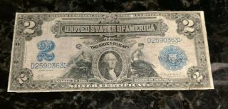1899 Large Circulated Two Dollars $2 Silver Certificate