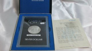 Unc & Toned 1883 Cc Carson City Morgan Silver $1 Dollar Coin Gsa Hoard W/ Box