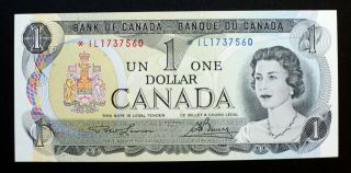 1973 Bank Of Canada $1 Dollar Replacement Note Il Bc - 46aa (chunc)