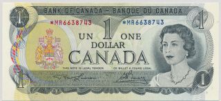 Bank Of Canada Replacement 1 Dollar 1973 Mr6638743 Bc46aa - Unc