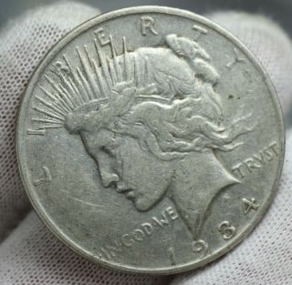 1934 - D Peace Dollar $1 Semi - Key Date Silver Coin