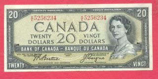 1954 Bank Of Canada $20 Twenty Dollar - Bill Note - Beattie / Coyne K/e 5256234