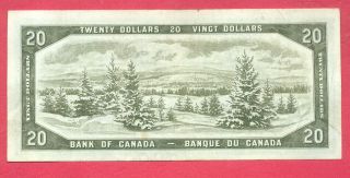 1954 BANK OF CANADA $20 TWENTY DOLLAR - BILL NOTE - Beattie / Coyne K/E 5256234 2
