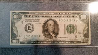 U.  S.  1928 Series 100 Dollar Bill Redeemable In Gold On Demand