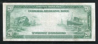 FR.  972 1914 $20 TWENTY DOLLARS FRN FEDERAL RESERVE NOTE PHILADELPHIA,  PA VF, 2