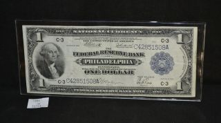 West Point Coins 1914 C - 3 Federal Reserve Philadelphia,  Pa $1 Large Note