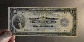 West Point Coins 1914 C - 3 Federal Reserve Philadelphia,  PA $1 Large Note 4