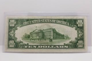 1934 - A $10 North Africa Silver Certificate Note WWII Issue U.  S.  Currency 2