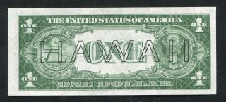 FR.  2300 1935 - A $1 ONE DOLLAR “HAWAII” SILVER CERTIFICATE GEM UNCIRCULATED 2