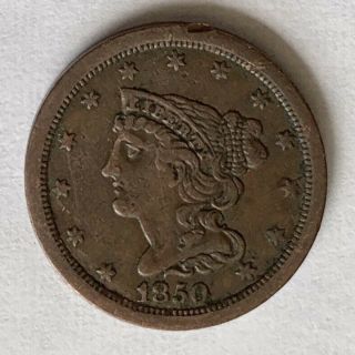 Xf 1850 Braided Hair Half Cent Details & Patina Key Date