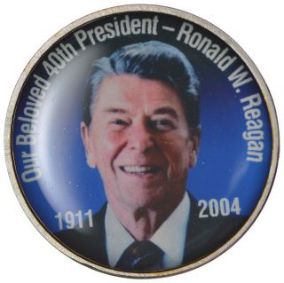 Rare Limited Edition - 100 Mil Silver Ronald W Reagan Round -.  999 Fine 346