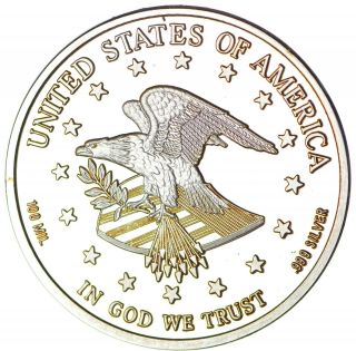 Rare Limited Edition - 100 Mil Silver Ronald W Reagan Round -.  999 Fine 346 2