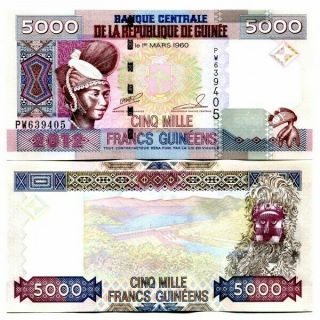 Guinea 5000 Francs 2012 P - 41b Unc