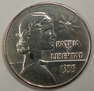 Central America 1 Peso 1935 Silver