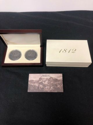 Niue Islands (2) $5 2012 War Of 1812 Napoleon Kutuzov 2oz.  Silver Coins 2