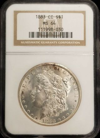 1883 - Cc Morgan Silver Dollar $1 Carson City Ngc Ms64