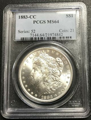1883 - Cc U.  S.  Morgan Silver Dollar Pcgs Graded Ms64 $2.  95 Max