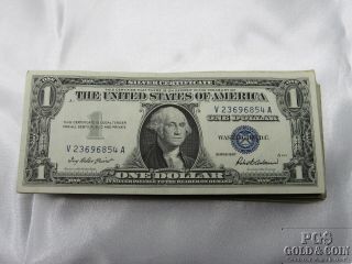 60 1957 $1 Silver Certificates Old US Currency Notes BLUE SEAL Value $60 14674 6